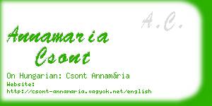 annamaria csont business card